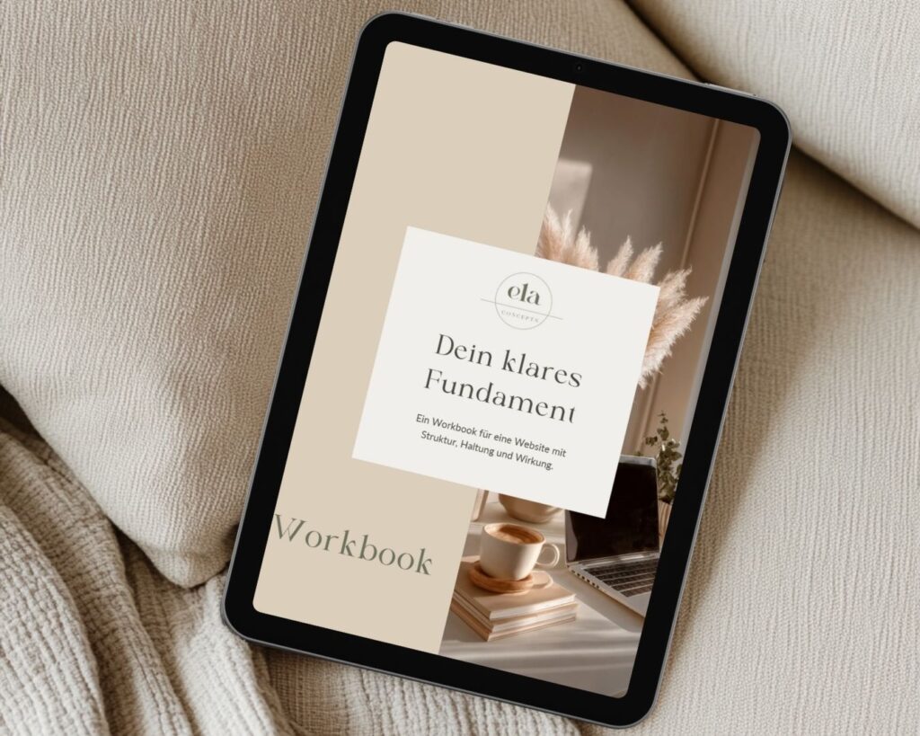 Mockup Workbook Website planen